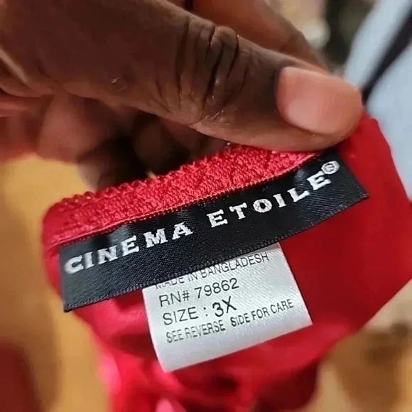 Chiffon & Lace Robe & Babydoll Set. Size 3x - Picture 7 of 11